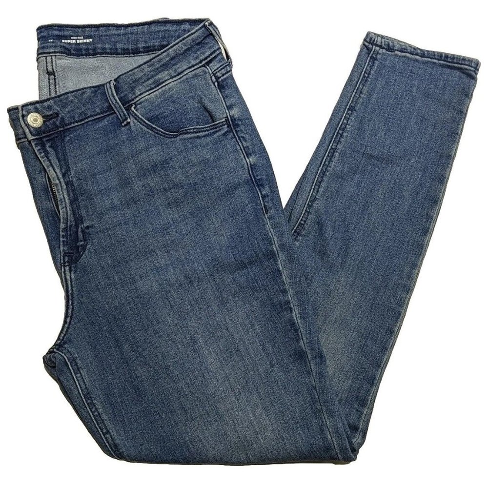 Old Navy High Rise Super Skinny Ankle Jeans Women's (14) Stretch Medium Wash